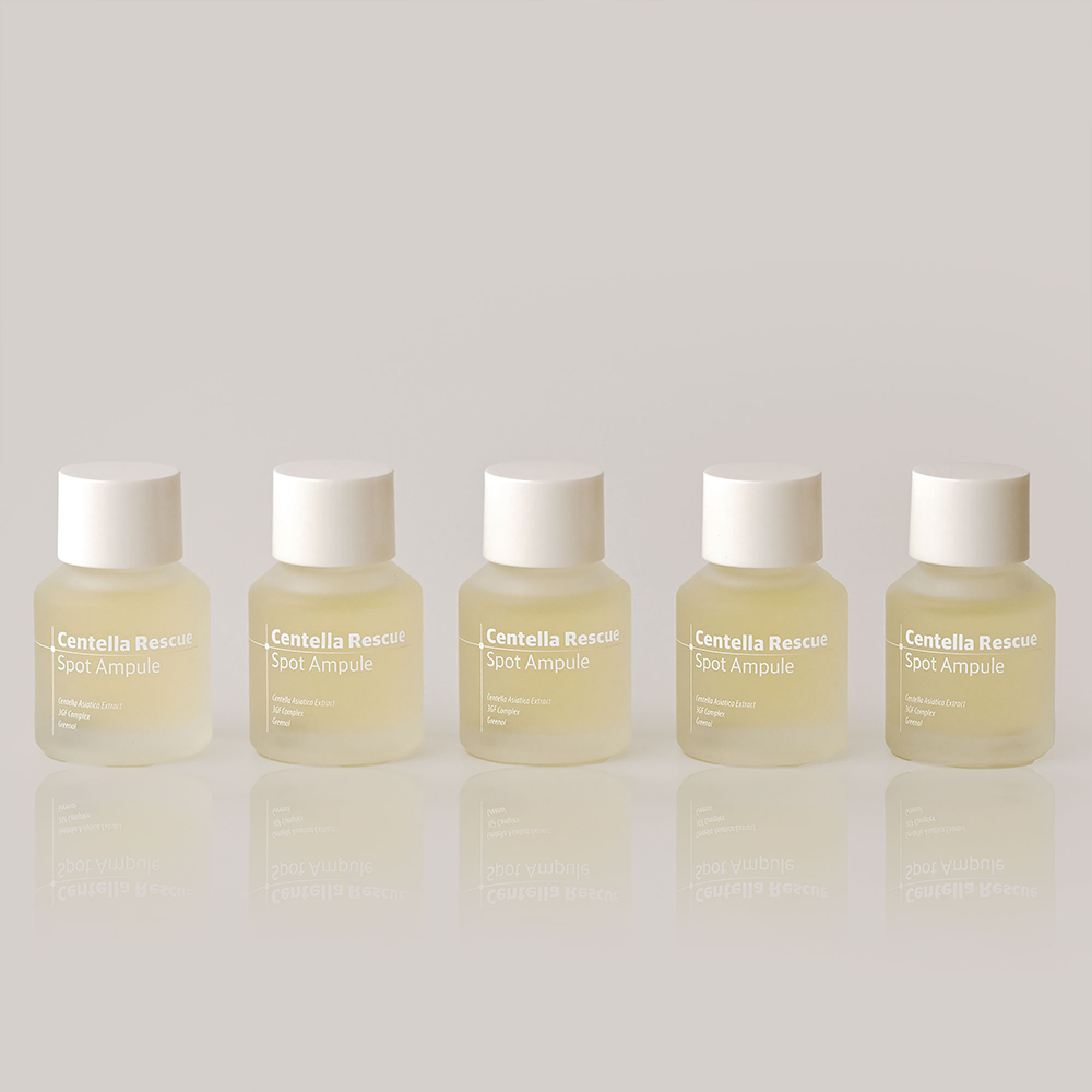 Centella Rescue Spot Ampule (quickly soothes problematic skin such as acne) | Quickly soothe problematic skin such as acne eczema , Helps calm and regenerate skin by containing 3gf, Patented ingredients for soothing red skin and calming effects of heat through human application tests